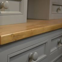 Kitchen Dresser - Glazed doors with drawers on top