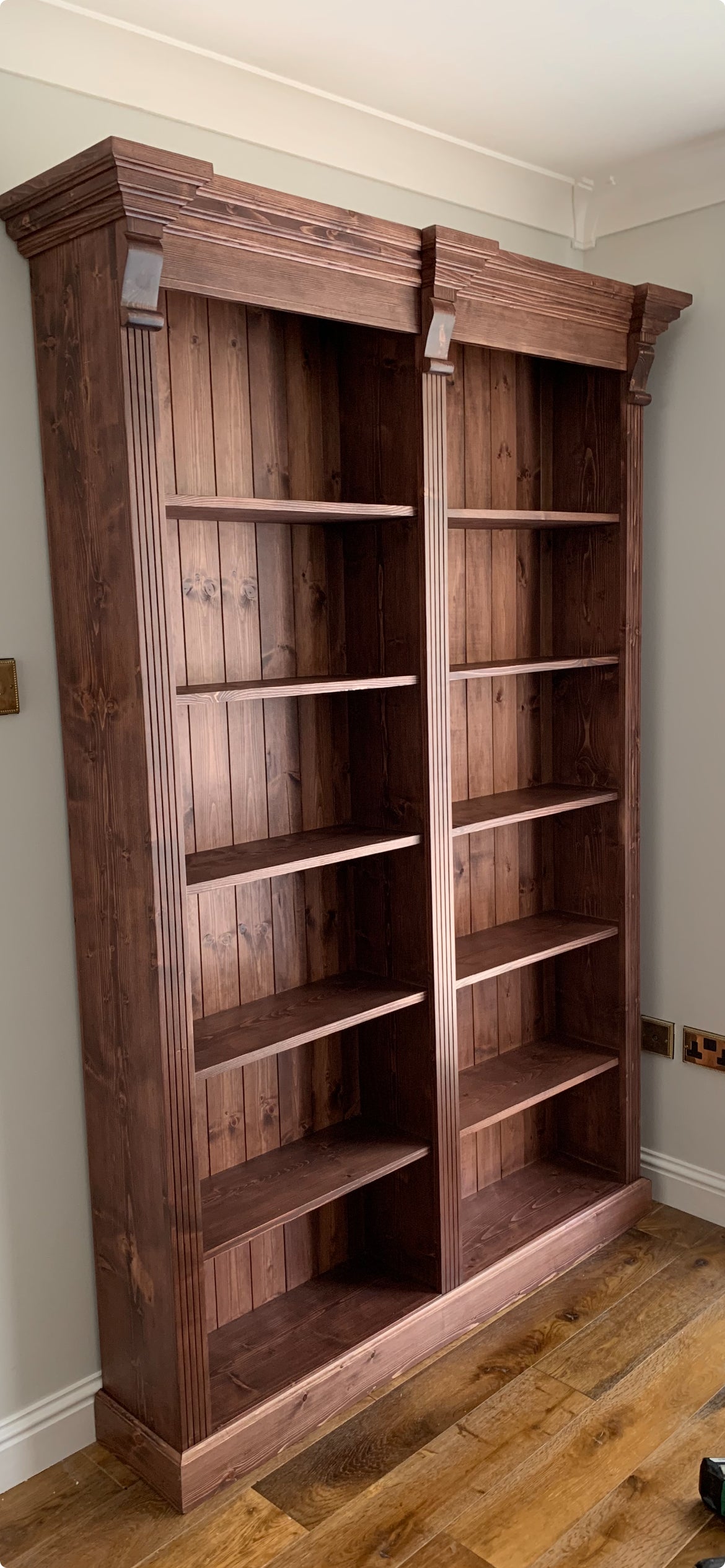 Victorian Style Double Bookcase