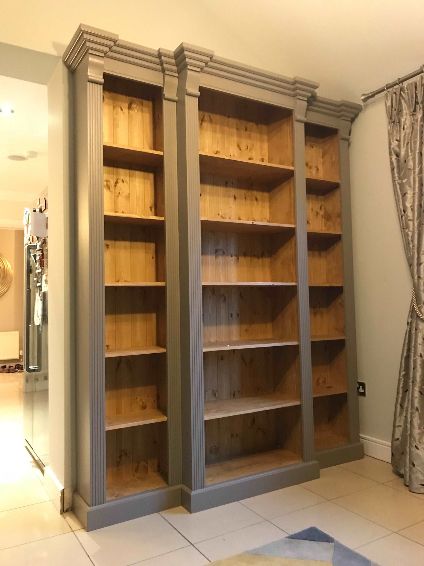 Victorian Style Breakfront Bookcase