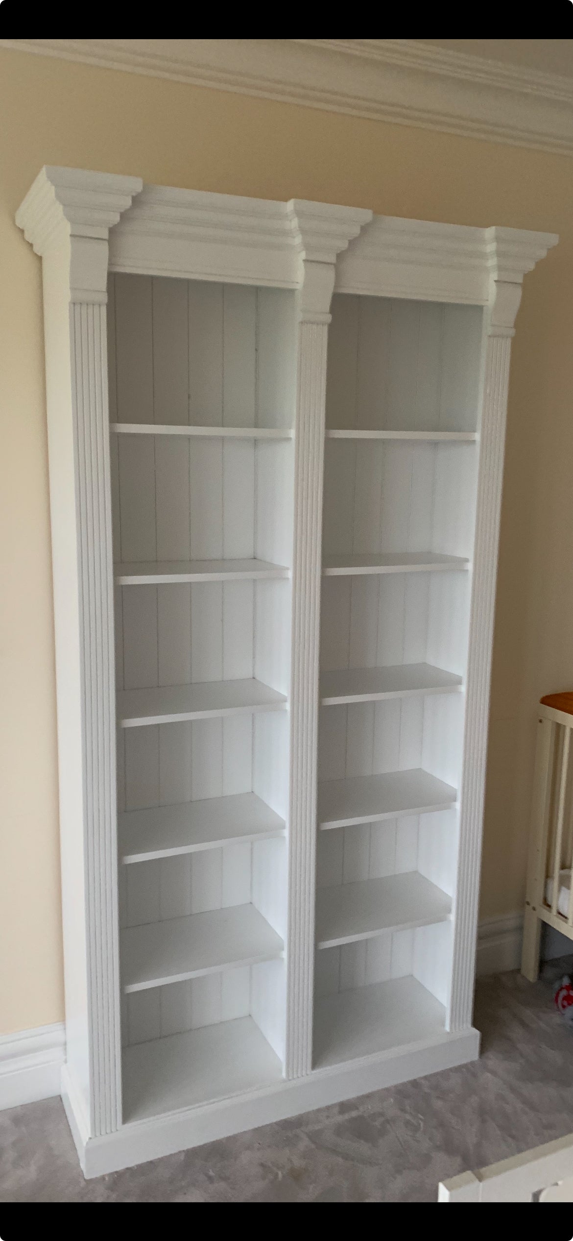 Victorian Style Double Bookcase