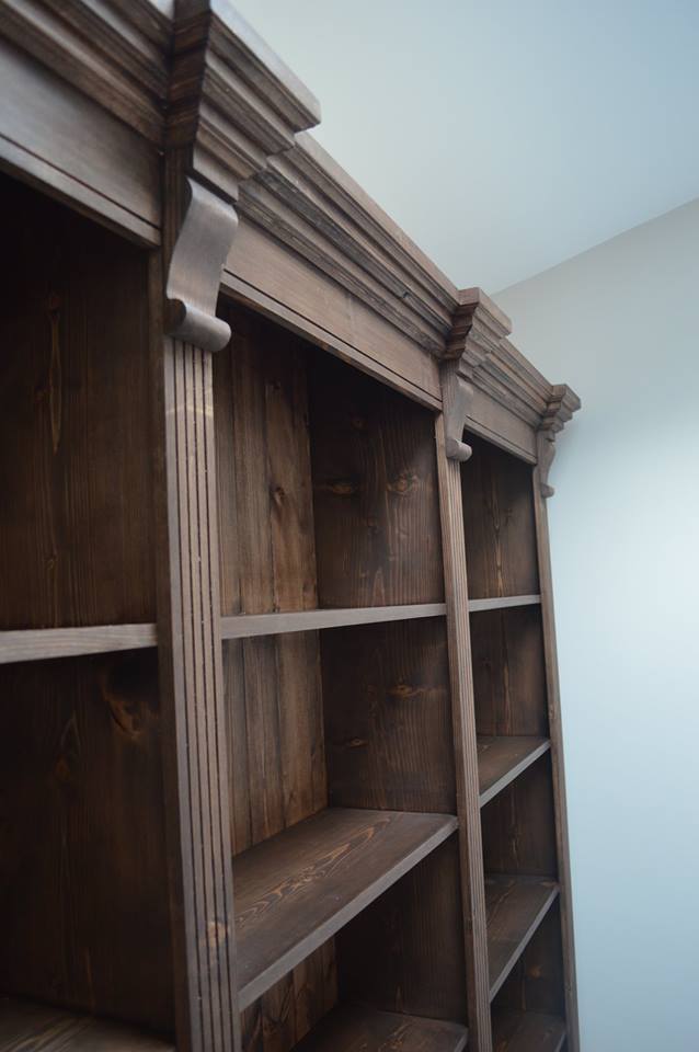 Victorian Style Triple Bookcase