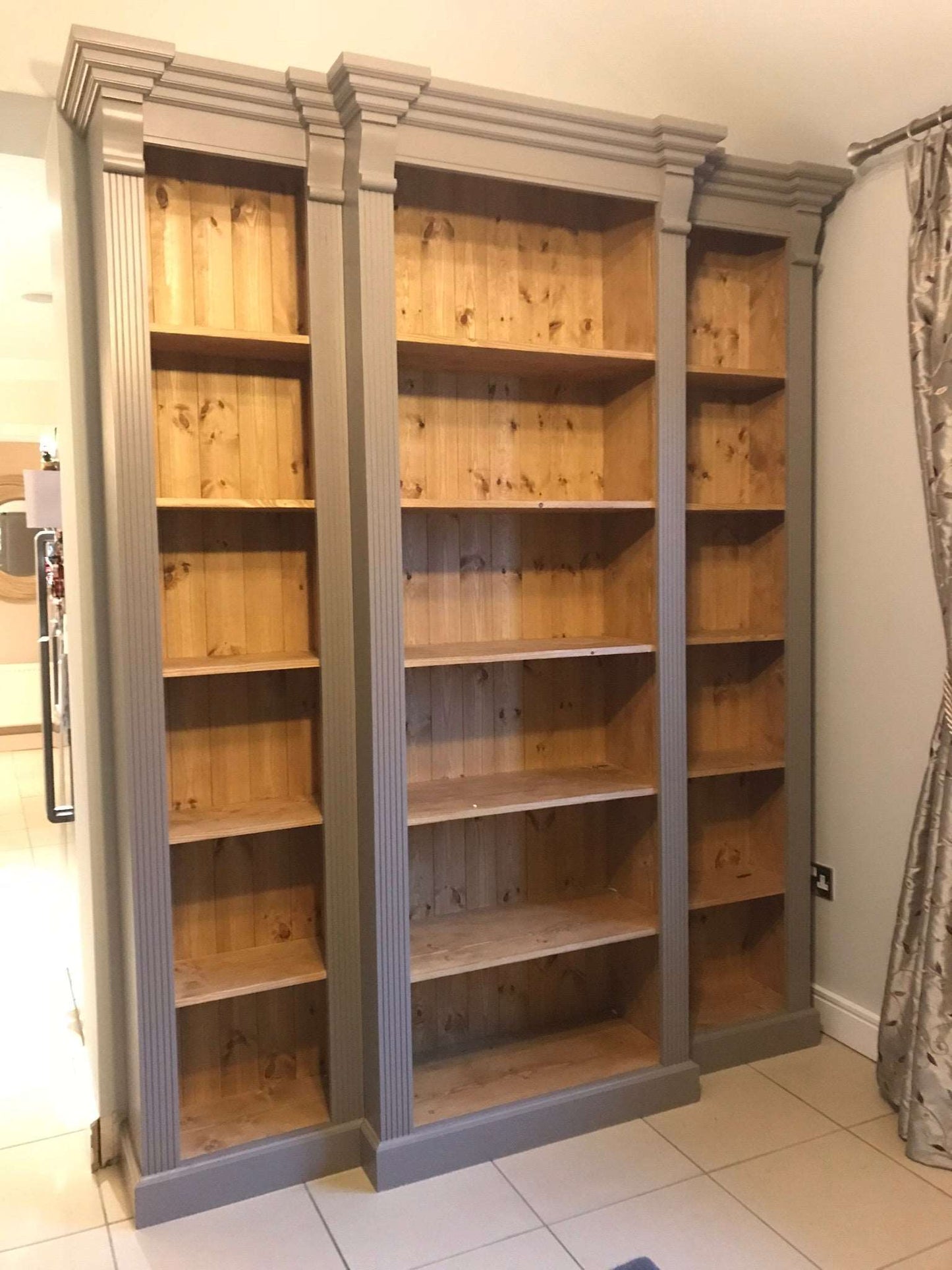 Victorian Style Breakfront Bookcase