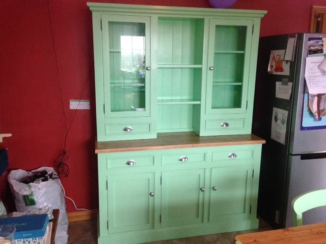 Kitchen Dresser - Glazed doors with drawers on top