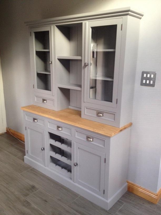 Kitchen Dresser -  Glazed doors with drawers on top