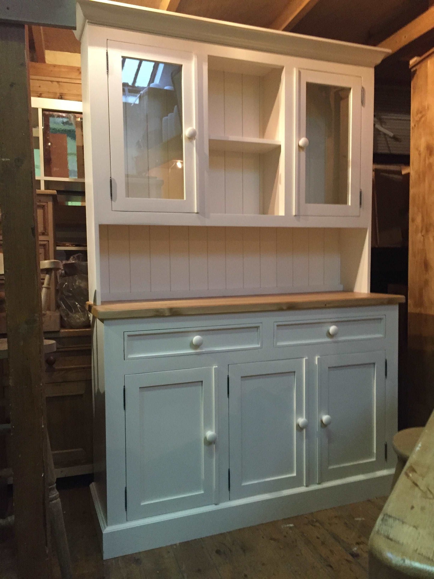 Kitchen Dresser - Half Glazed Top