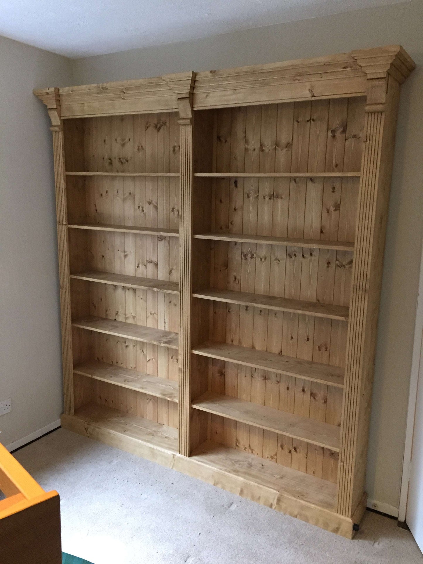 Victorian Style Double Bookcase