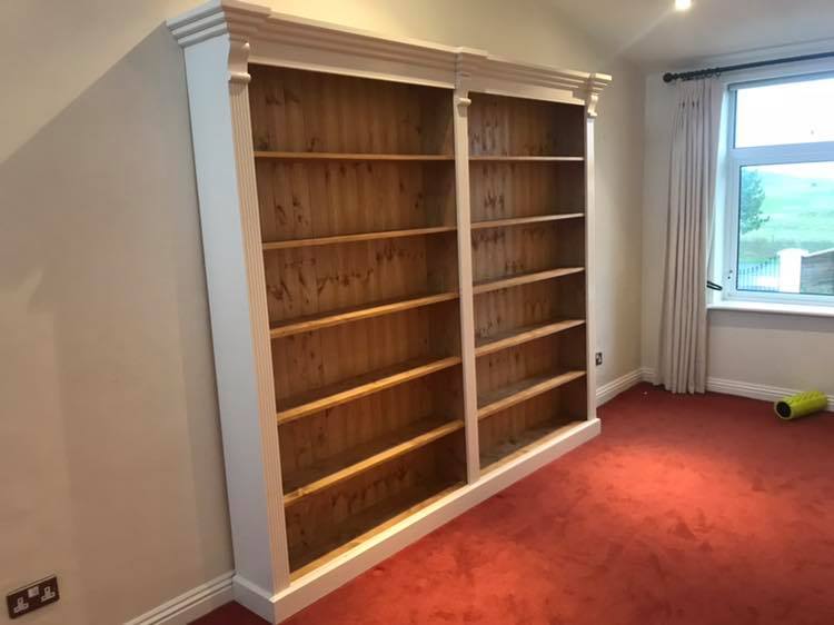 Victorian Style Double Bookcase