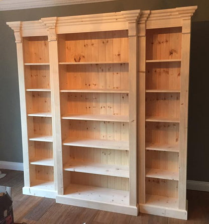 Victorian Style Breakfront Bookcase