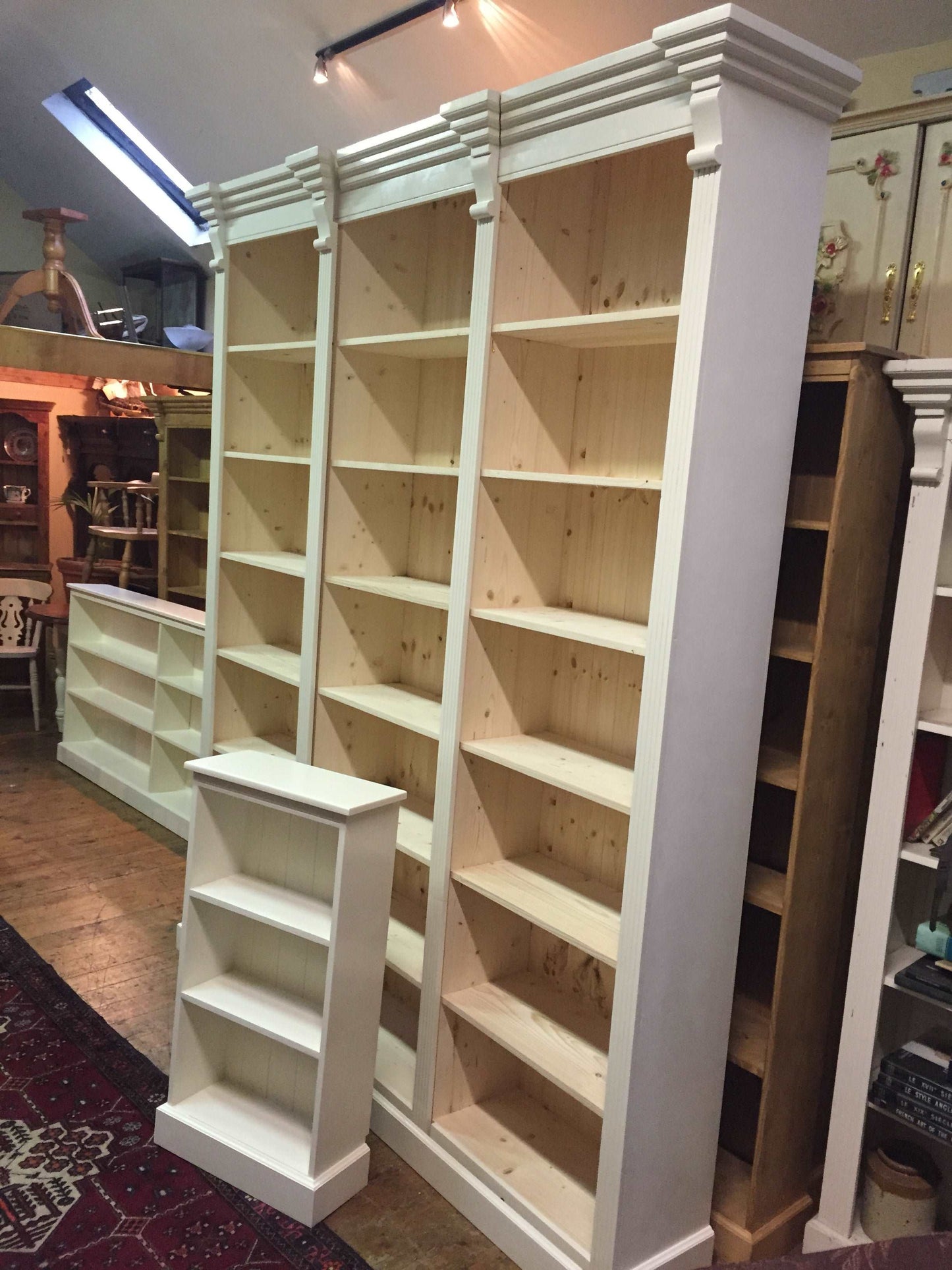 Victorian Style Triple Bookcase