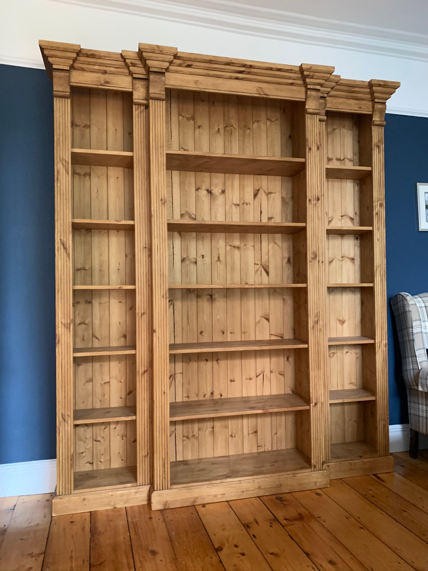 Victorian Style Breakfront Bookcase