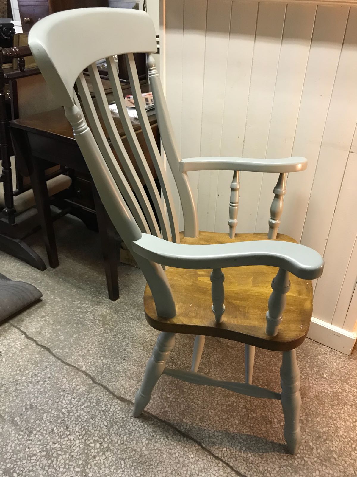 High back grandad chair.