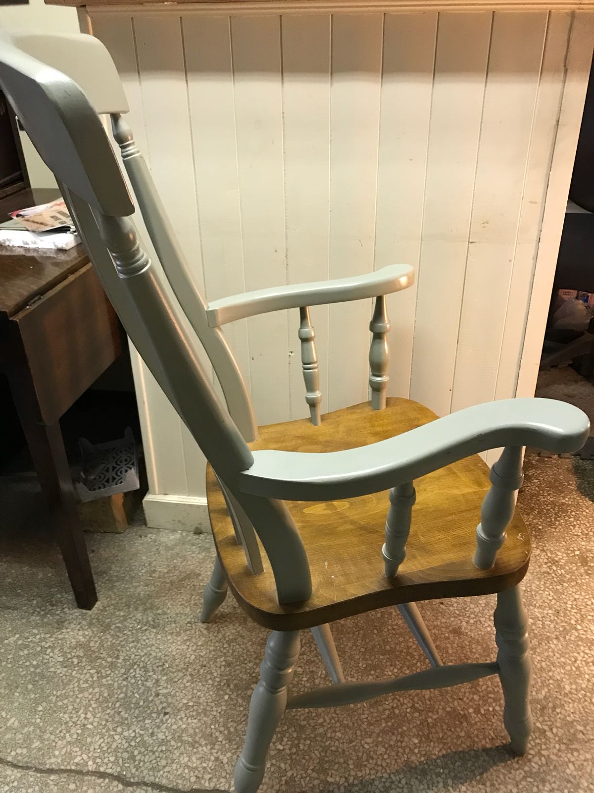 High back grandad chair.